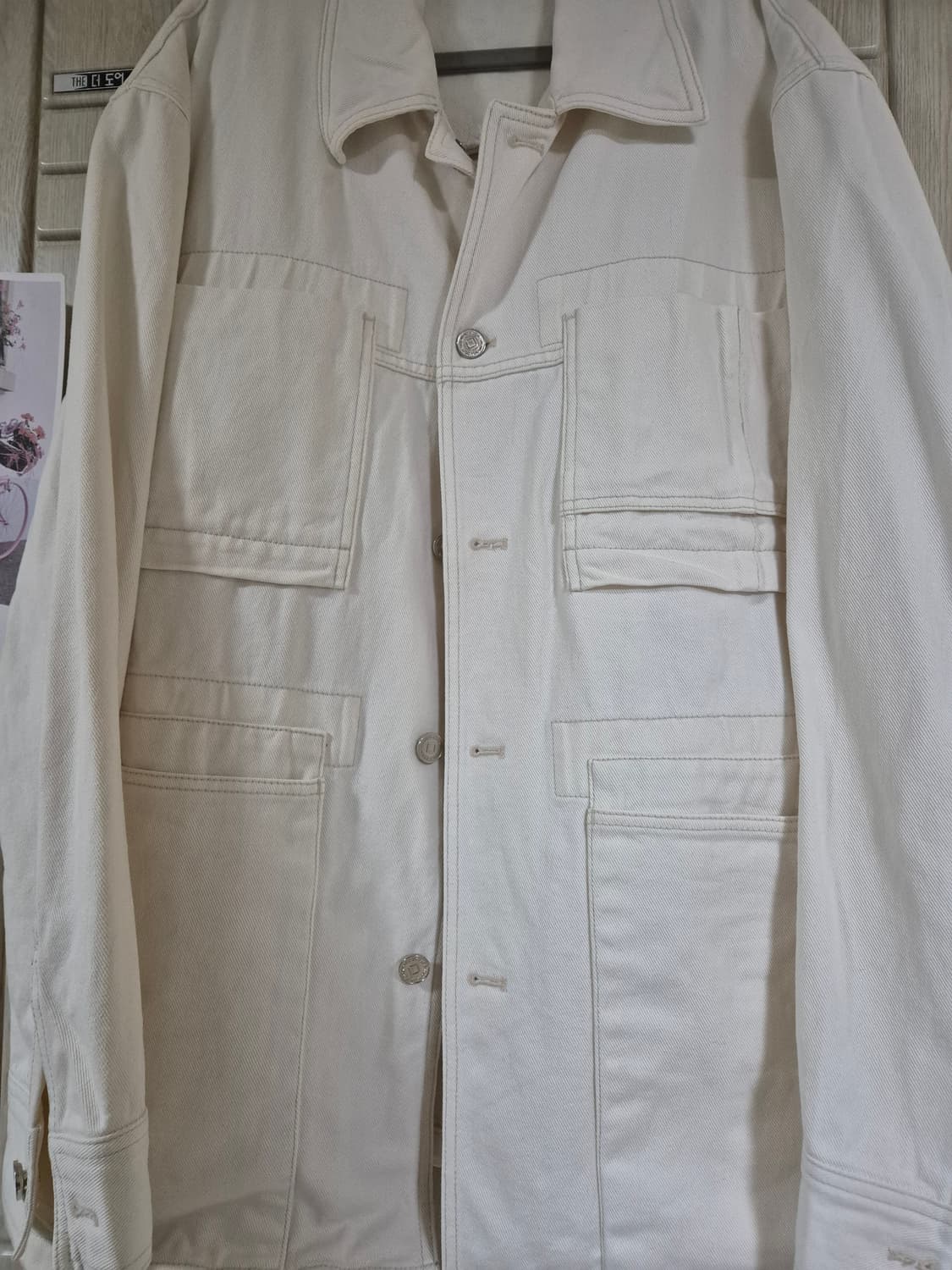 우영미 아이보리 데님 자켓 L 상품이미지1