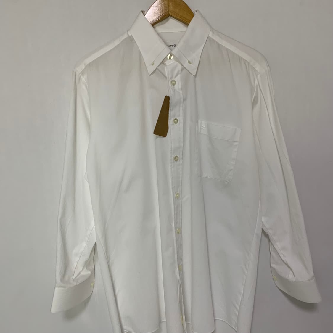 꾸레쥬 빈티지 베이직 셔츠 화이트 남녀공용 상품이미지2