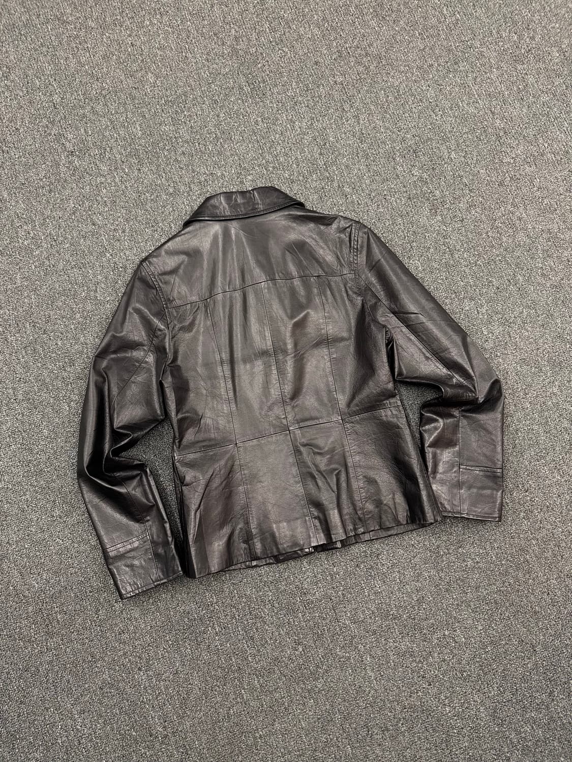 F)MOSAIQUE 빈티지 여성 포켓 레더자켓 상품이미지2