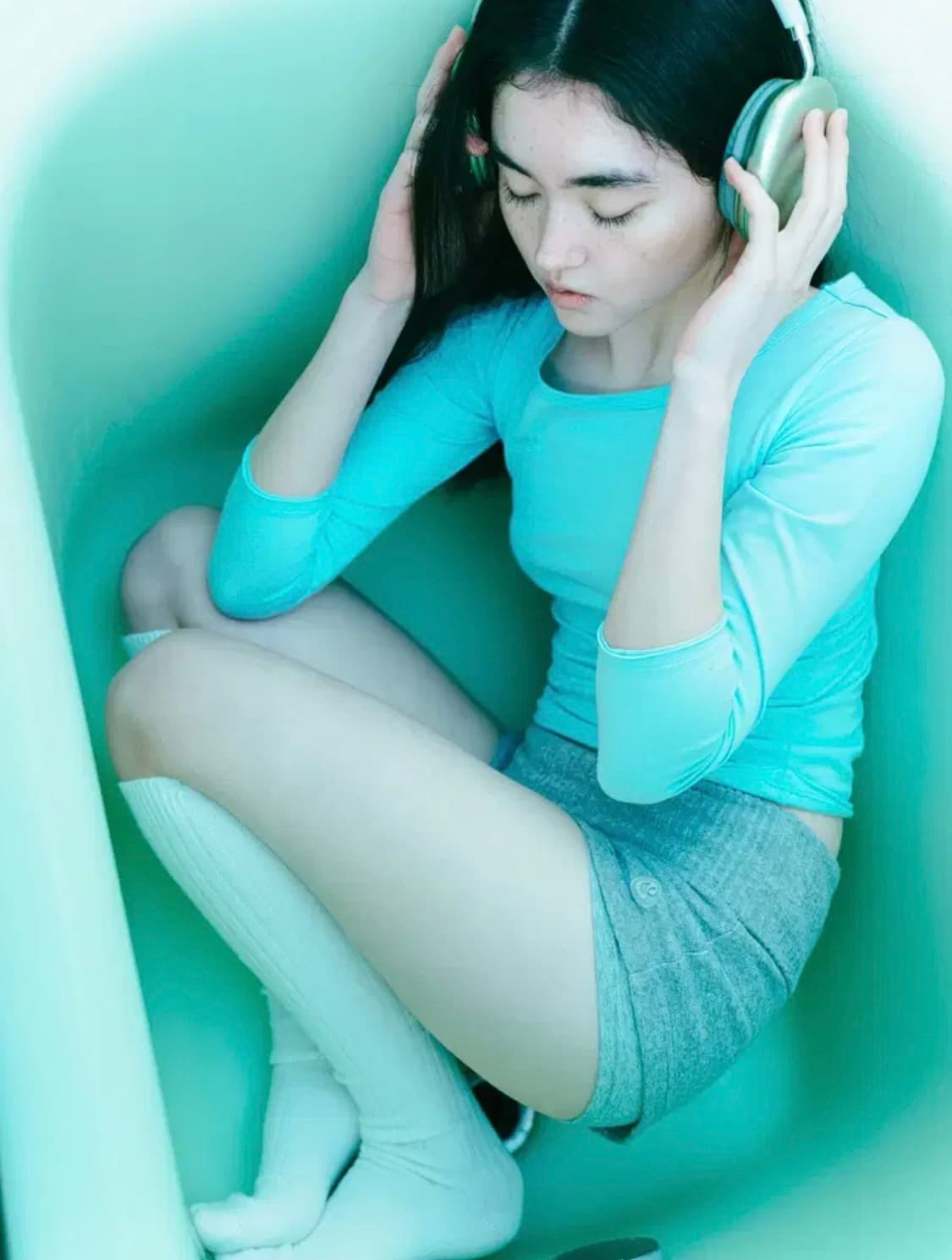 코이세이오 백서클 카프리 슬리브 스카이블루 새상품 상품이미지2