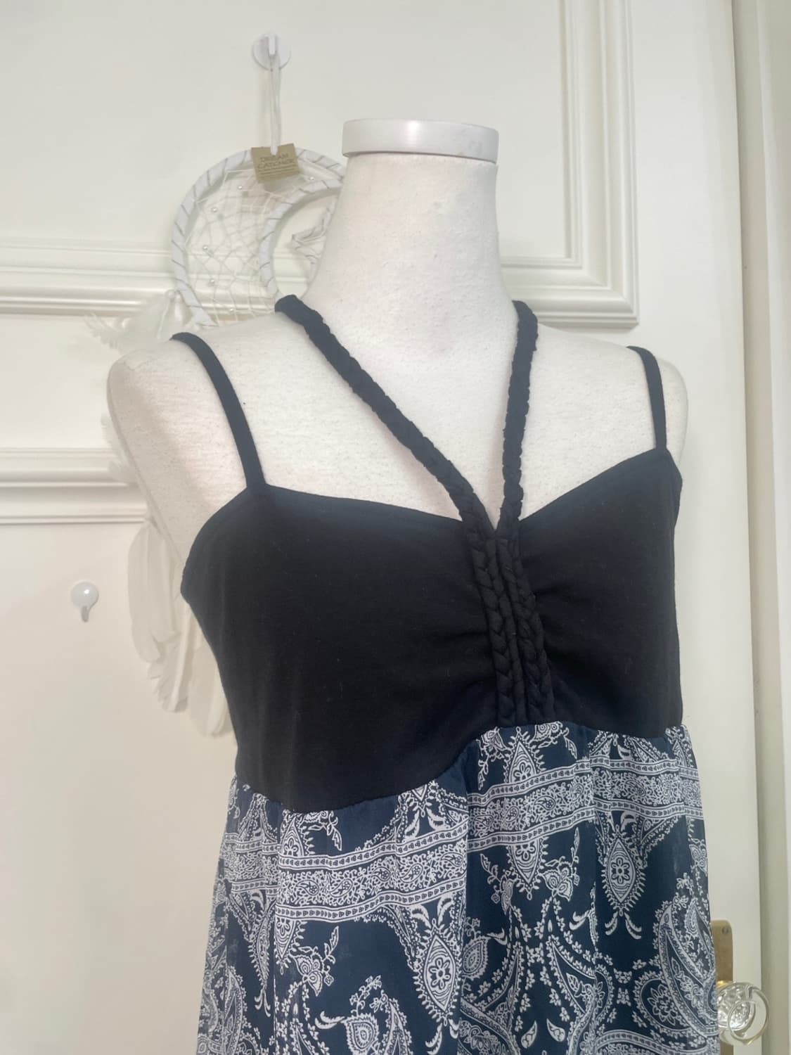 navy pasley long sleeveless opc(size-L) 상품이미지6
