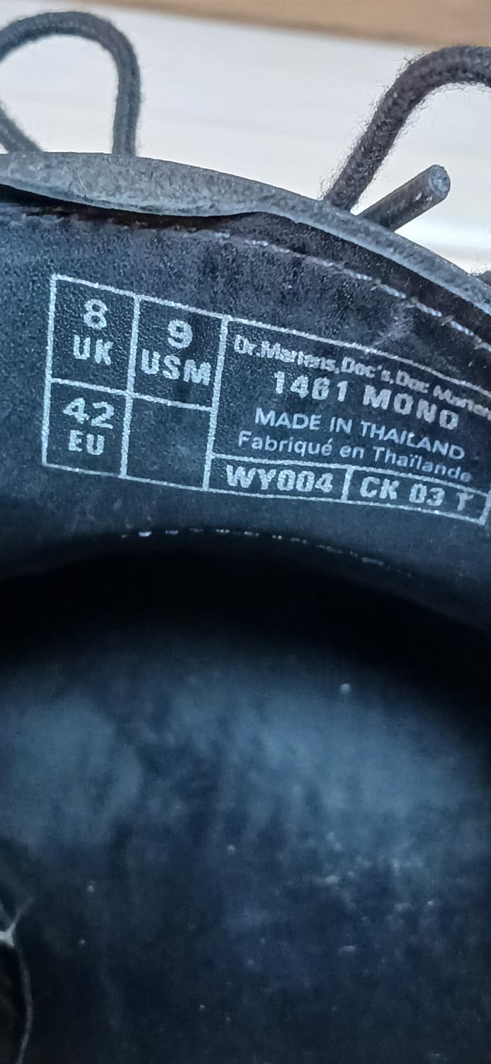 닥터마틴 1461 모노 블랙더비 슈즈 (uk8, 약 265~270mm)
 상품이미지5