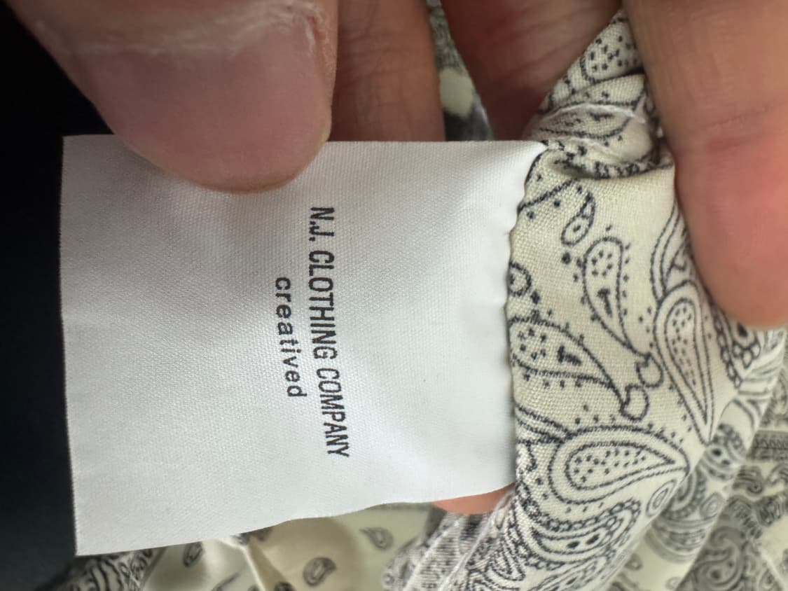 어반 가먼츠 빈티지 페이즐리 오픈 카라 반팔 셔츠 L 상품이미지5