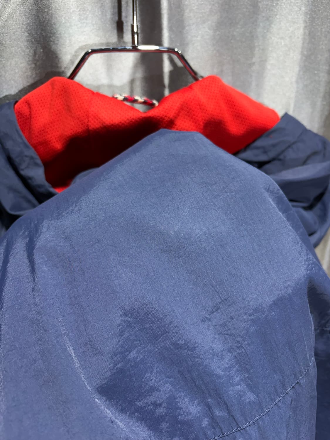 XL 타미힐피거 진스 박스로고 배색 네이비 후드 바람막이 상품이미지8