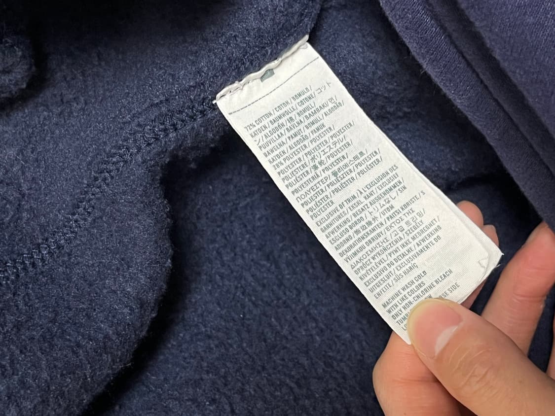 아베크롬비앤피치 네이비 후드집업 L 상품이미지4