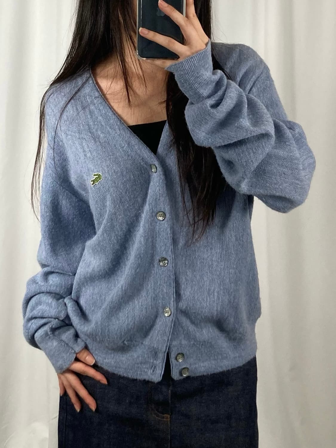 라코스테 아크릴 브이넥 가디건 상품이미지3