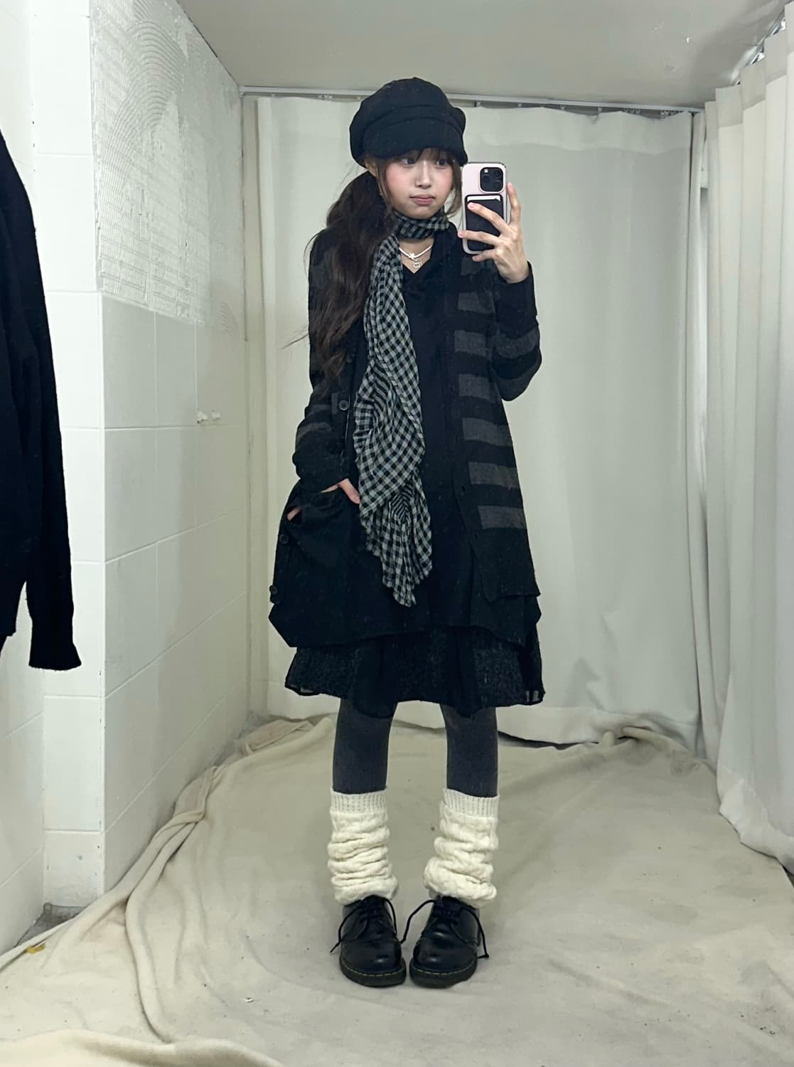 무채색 떡볶이 가디건 니혼진 모리걸 코디세트 상품이미지2