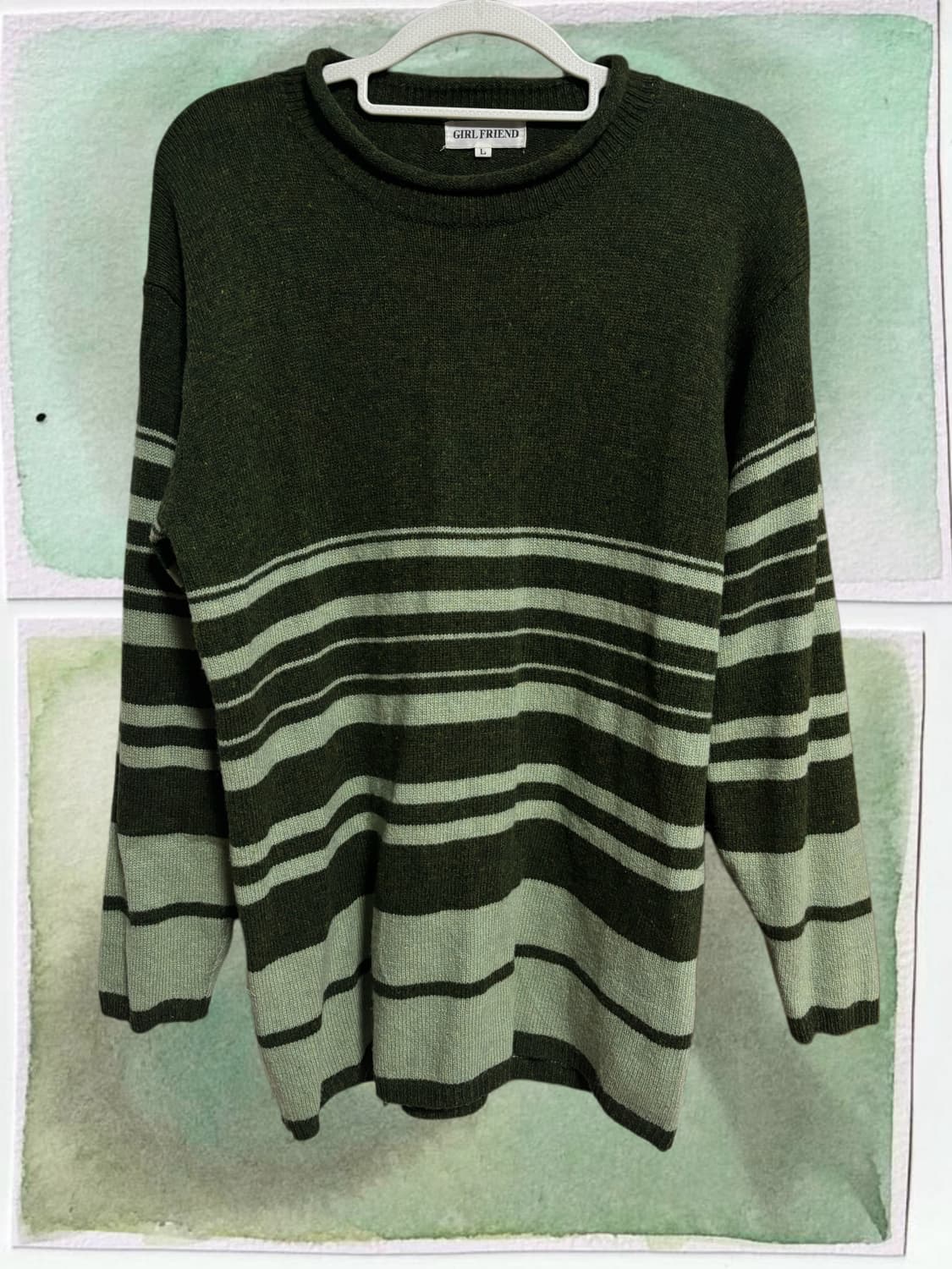 빈티지 녹차 히피 모리 상의 세트 (2pcs set) 상품이미지2