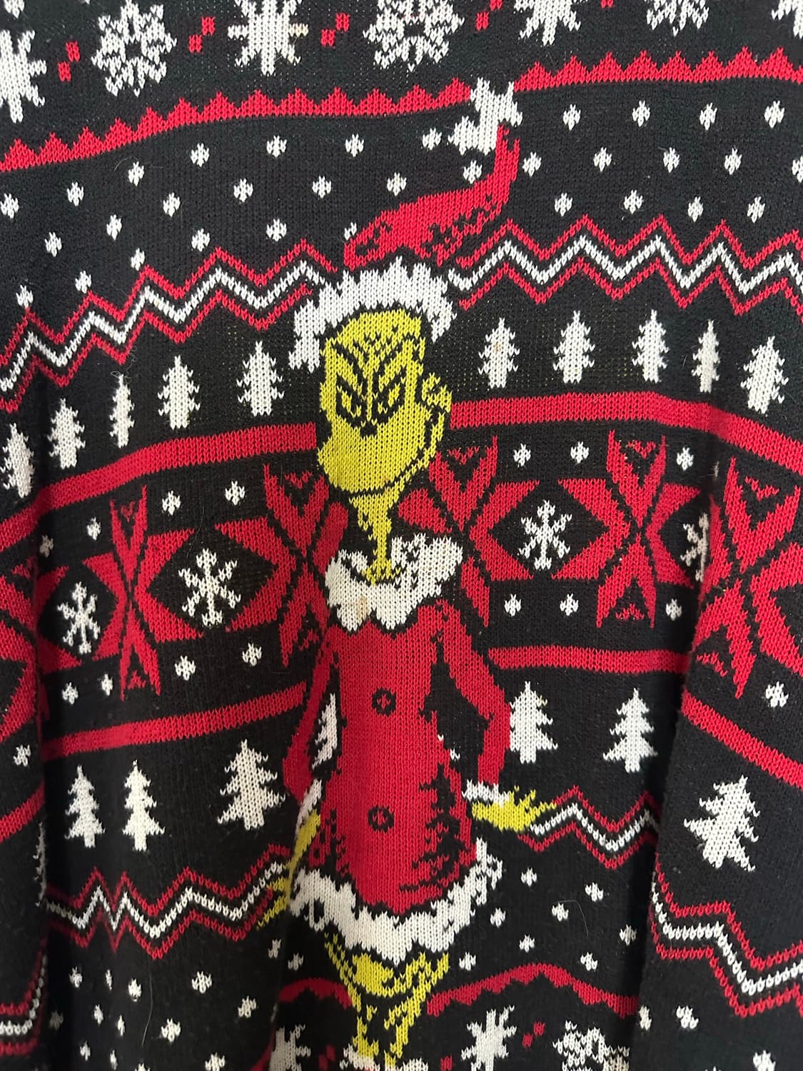 오버사이즈 그린치 크리스마스 니트 미국산 상품이미지2