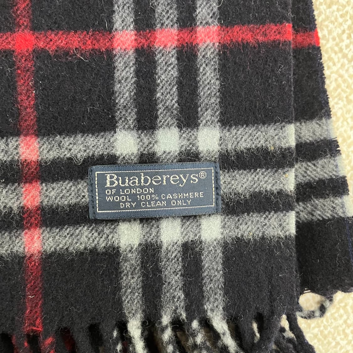 [실측확인] 클래식 네이비 노바체크 머플러 목도리 0106M1 상품이미지3