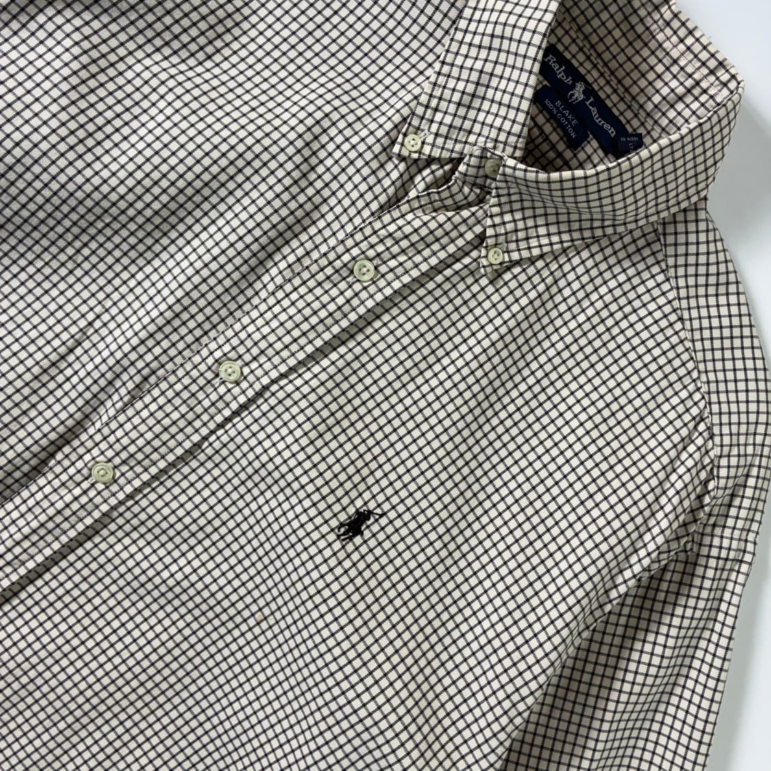 Polo 폴로 랄프로렌 코튼 잔체크 90‘s 오버핏 셔츠 상품이미지3