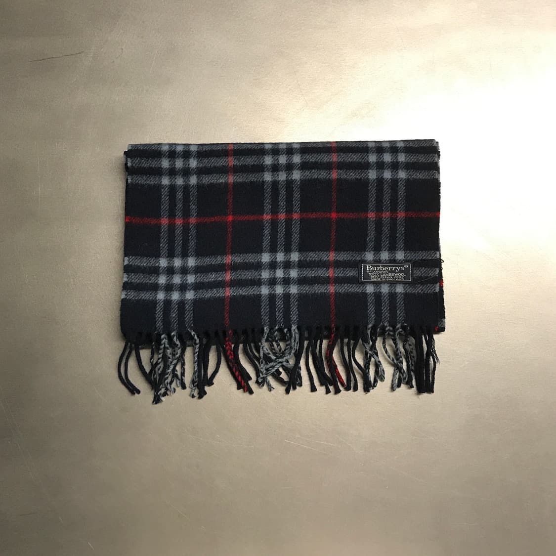 버버리 정품 램스울 머플러 네이비 상품이미지2