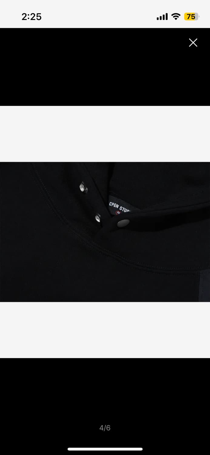 꼼파뇨 아방가르드 스냅 후드 블랙 상품이미지3