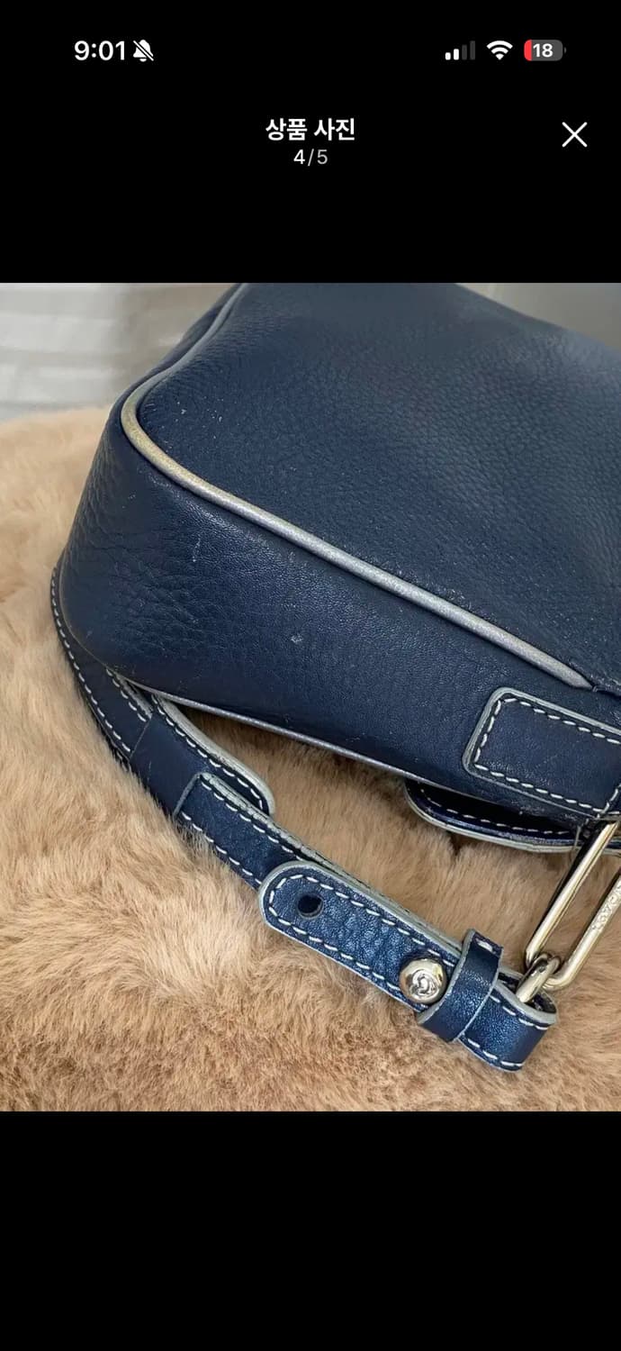 빈티지 러브캣 하이틴 뉴진스 하트 포켓 숄더백 네이비 상품이미지2