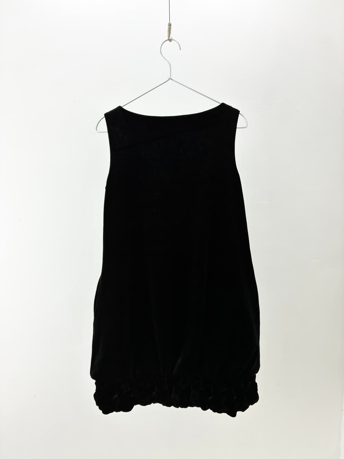deep black velour balloon dress 상품이미지1