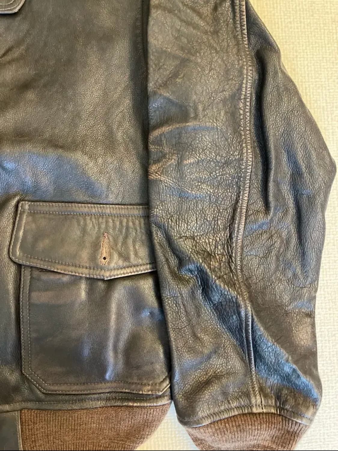 RRL VINTAGE EFFECT G-1 LEATHER JACKET 상품이미지2