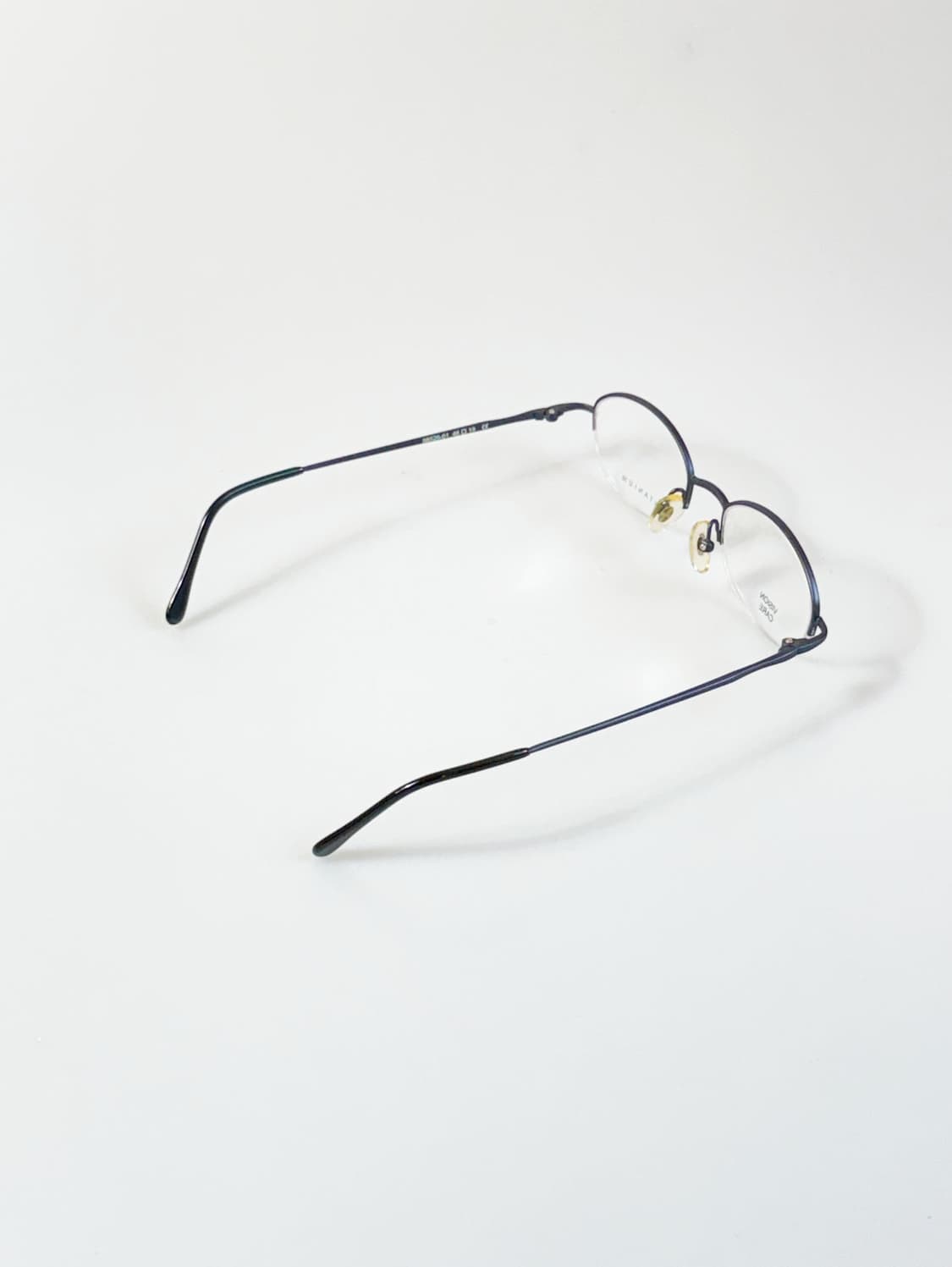 다크 네이비 반무테 스퀘어 프레임 빈티지 안경 상품이미지4