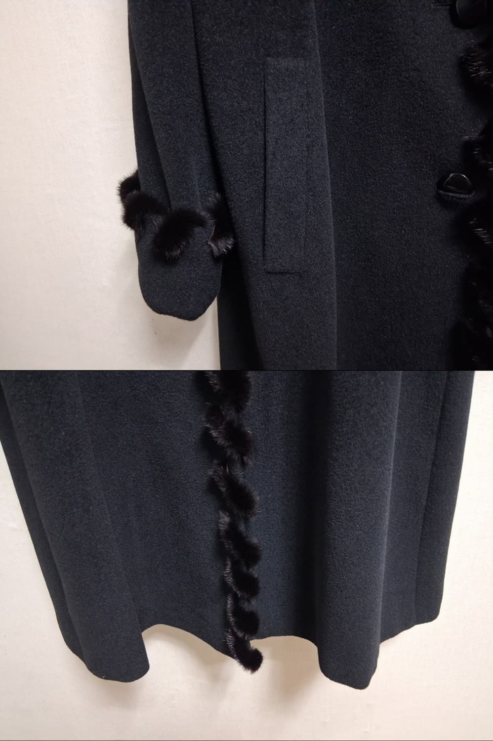 일본수입빈티지 양모혼합 천연밍크트리밍 블랙앙고라롱코트77까지프리

양모  상품이미지7