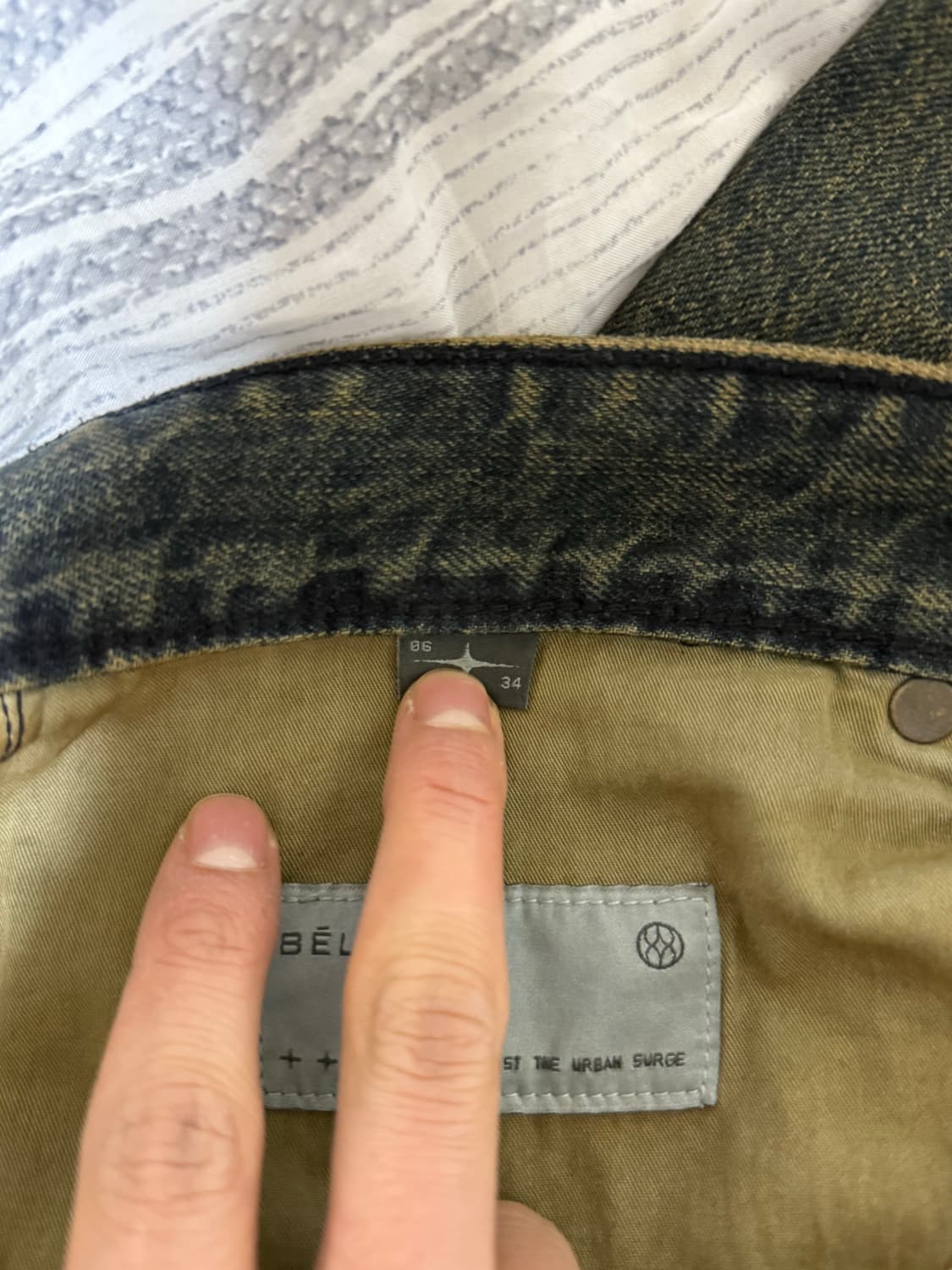 (34) 벨리에 트루 와이드 데님 팬츠 빈티지 인디고 상품이미지4