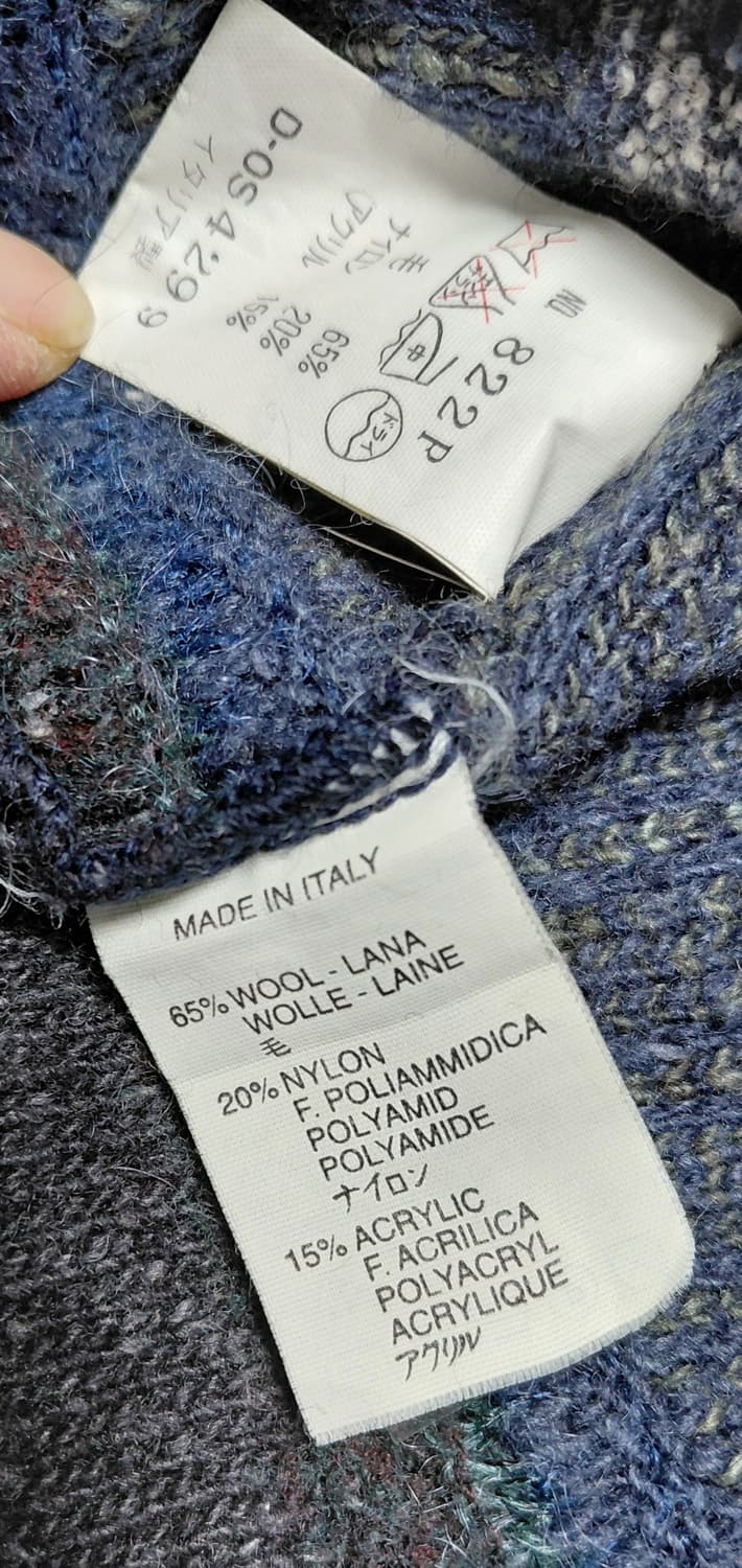 QUATTRO CASTELLA 패턴 니트 스웨터 (L) 상품이미지3