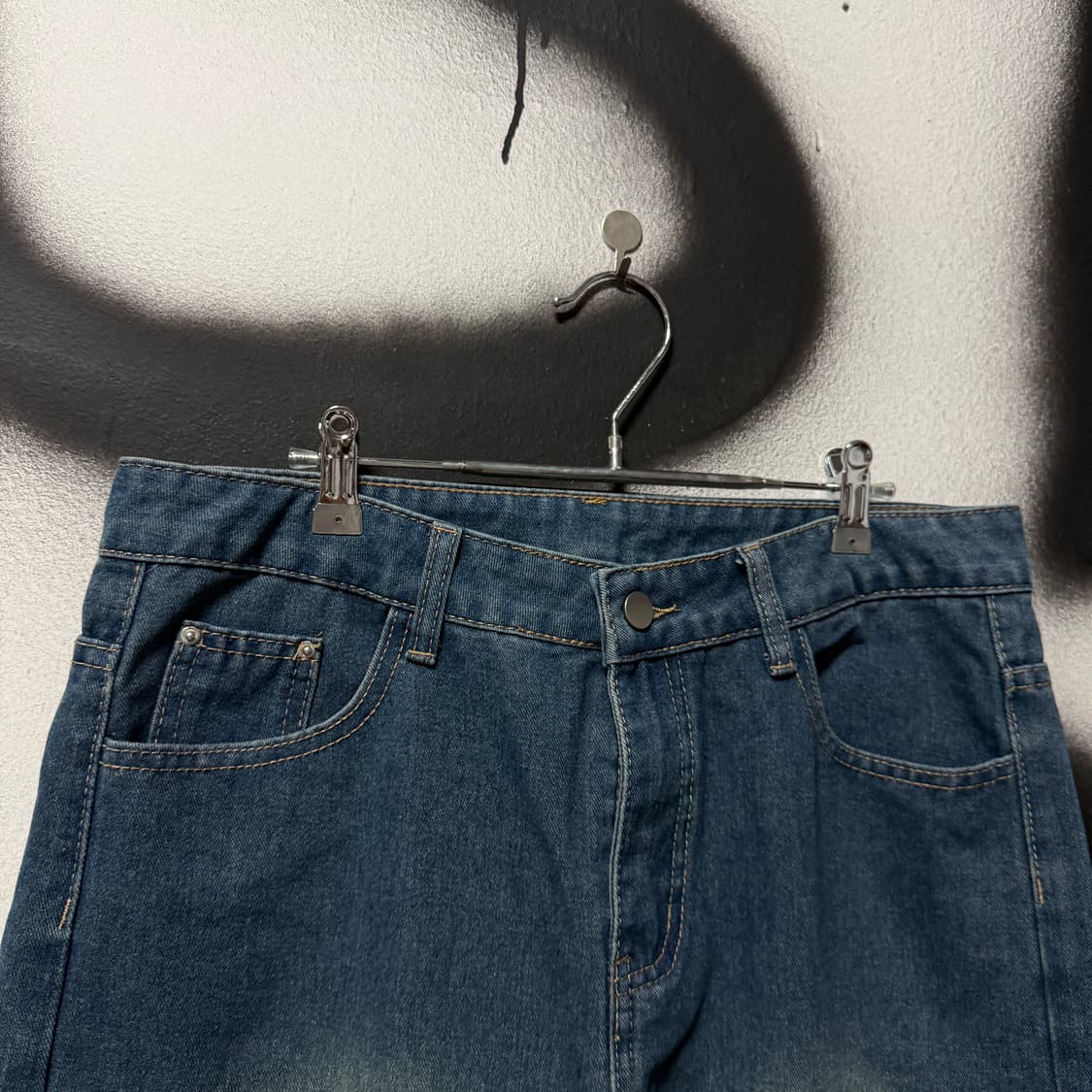 VTG 빈티지 카라쿠리맛 오리엔탈 용 자수 디테일 데님 와이드 팬츠 상품이미지6