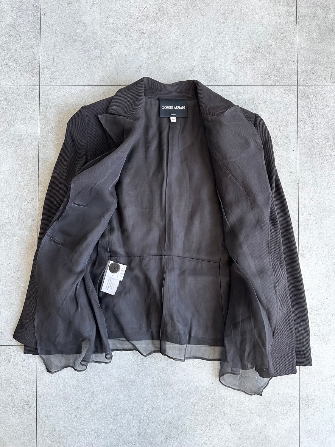 조르지오 아르마니 아카이브 실크 쉬폰 레이어드 블레이저 상품이미지4