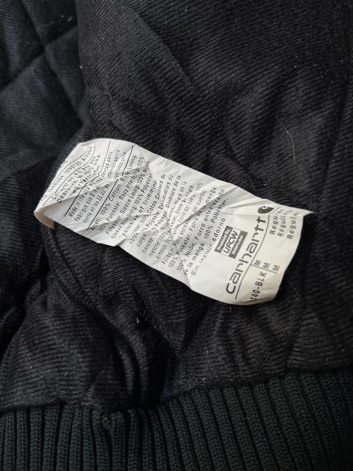 [M]칼하트 Made in USA 블랙 액티브 워크자켓 상품이미지5