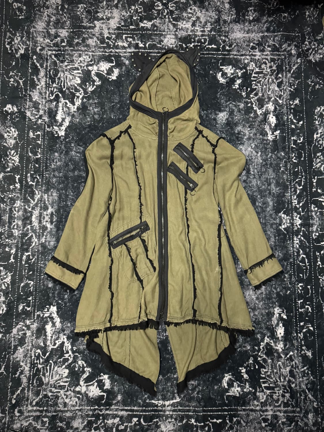 ALGONQUINS Zipper Detail Long Hoodie Zip 상품이미지1