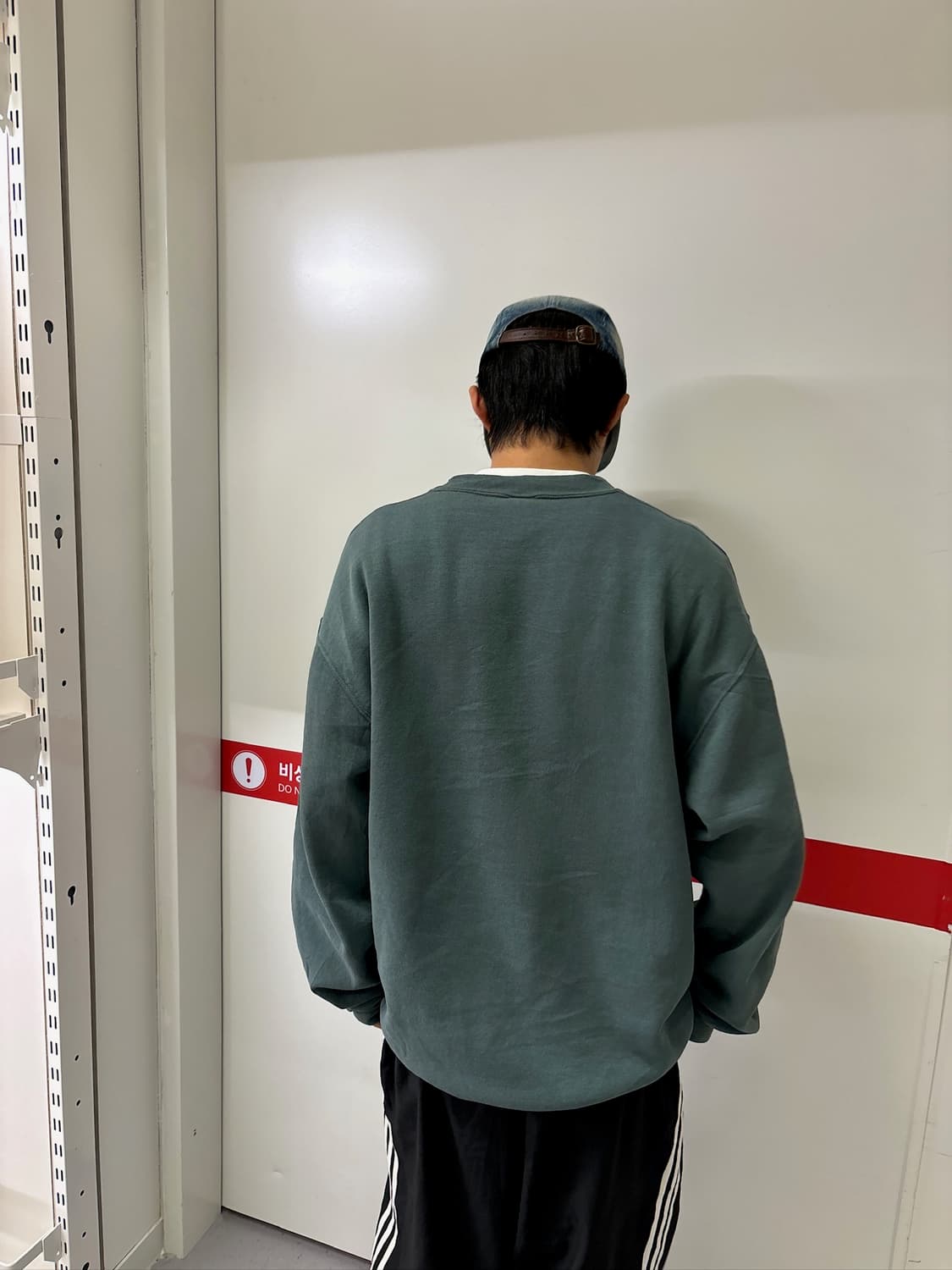 90s RUSSELL 올드스쿨 카키 스웻 맨투맨 상품이미지3