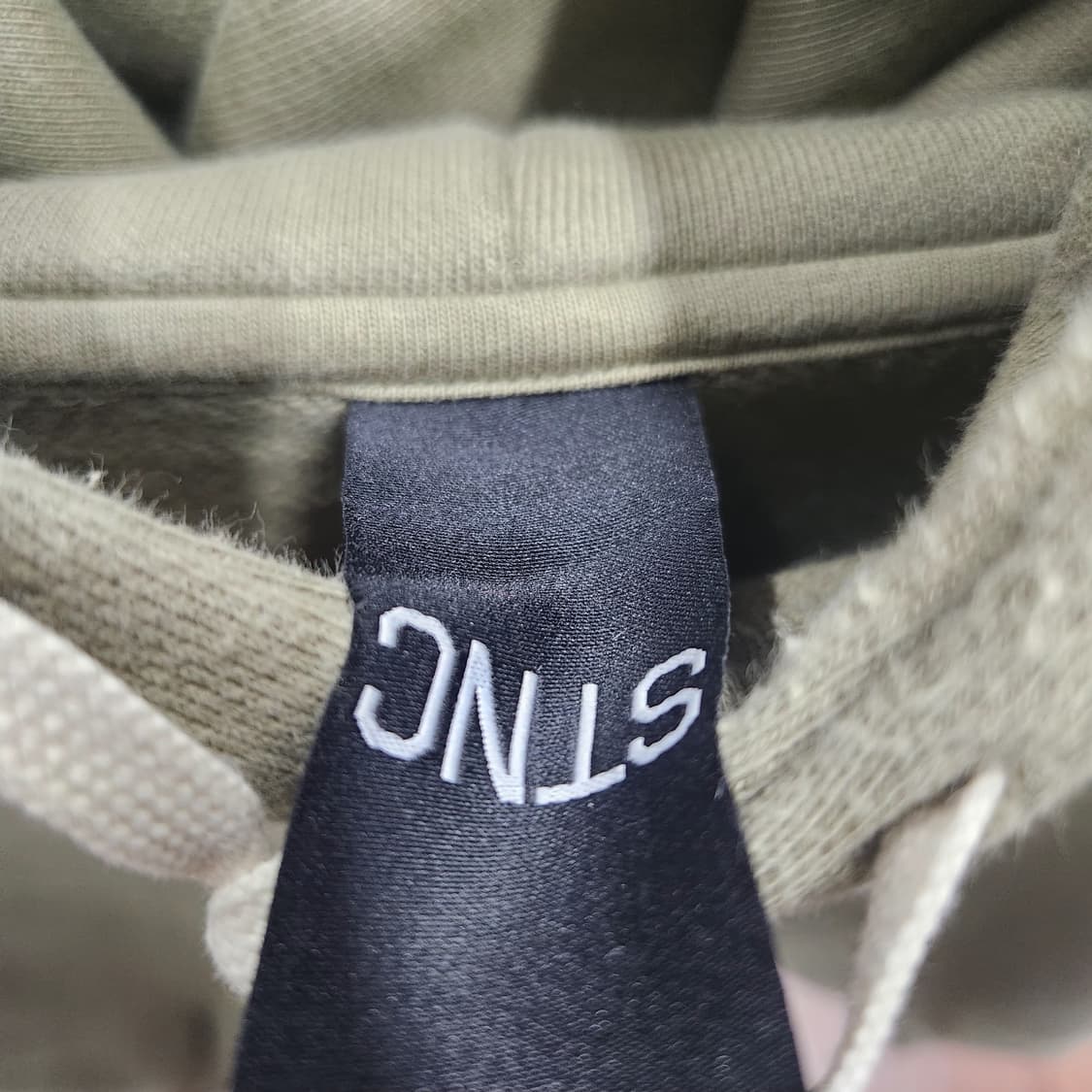 STNC 스텐스 백 빅로고 자수 오버핏 후드티 2XL 상품이미지7