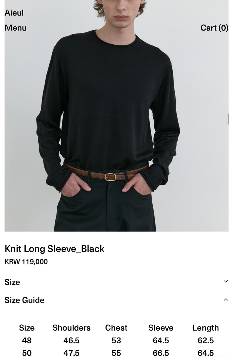 aieul Knit Long Sleeve Black 아이엘 상품이미지6