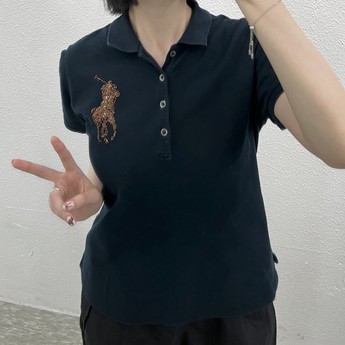 폴로 랄프로렌 큐빅포니 네이비 pk반팔 L 상품이미지5