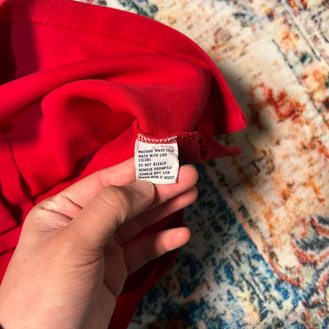 [L] 폴로 랄프로렌 빅포니 코튼니트 하프집업 레드 상품이미지7