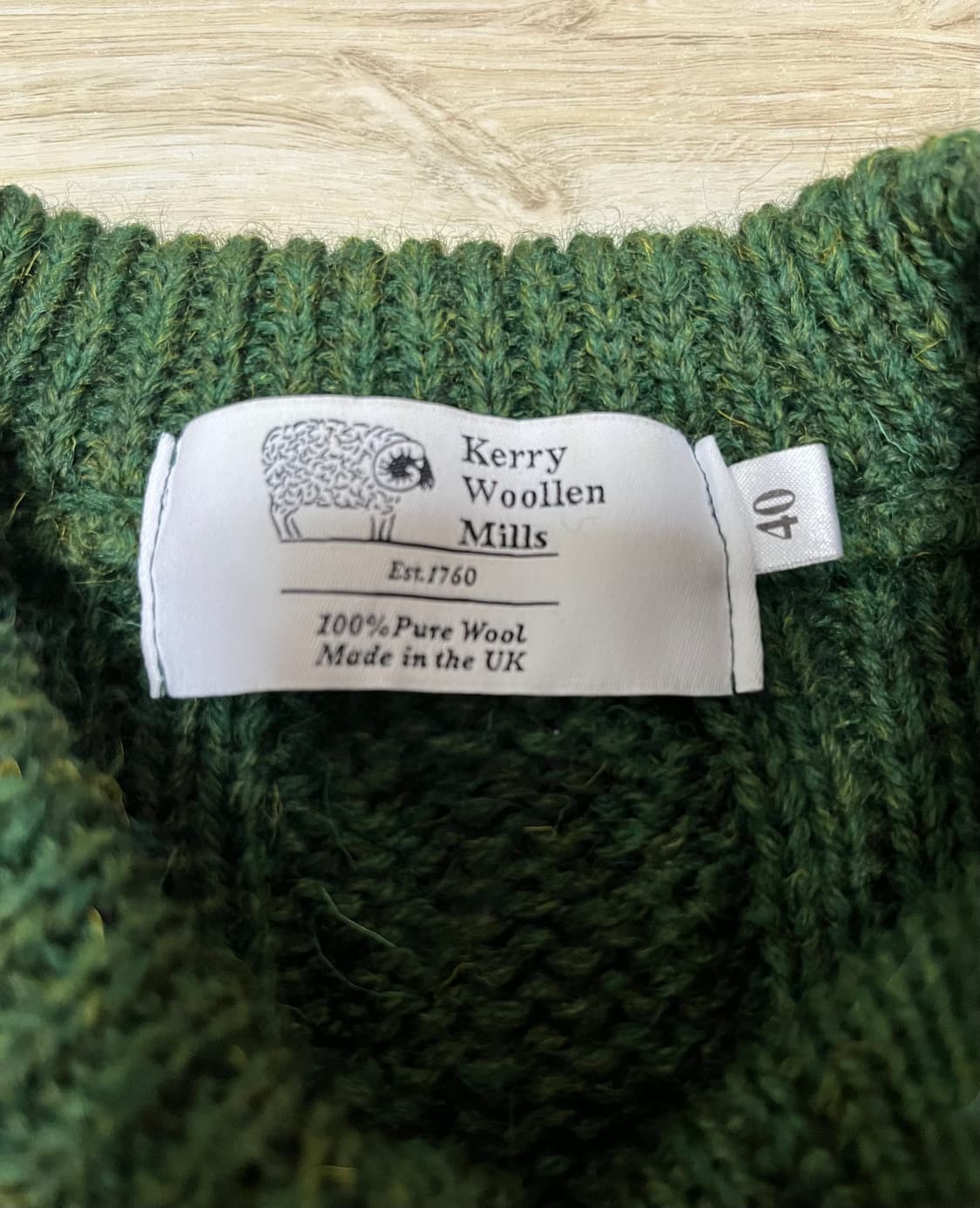 영국산 케리울른밀즈 멜란지 퓨어 울 가디건 40사이즈 상품이미지2