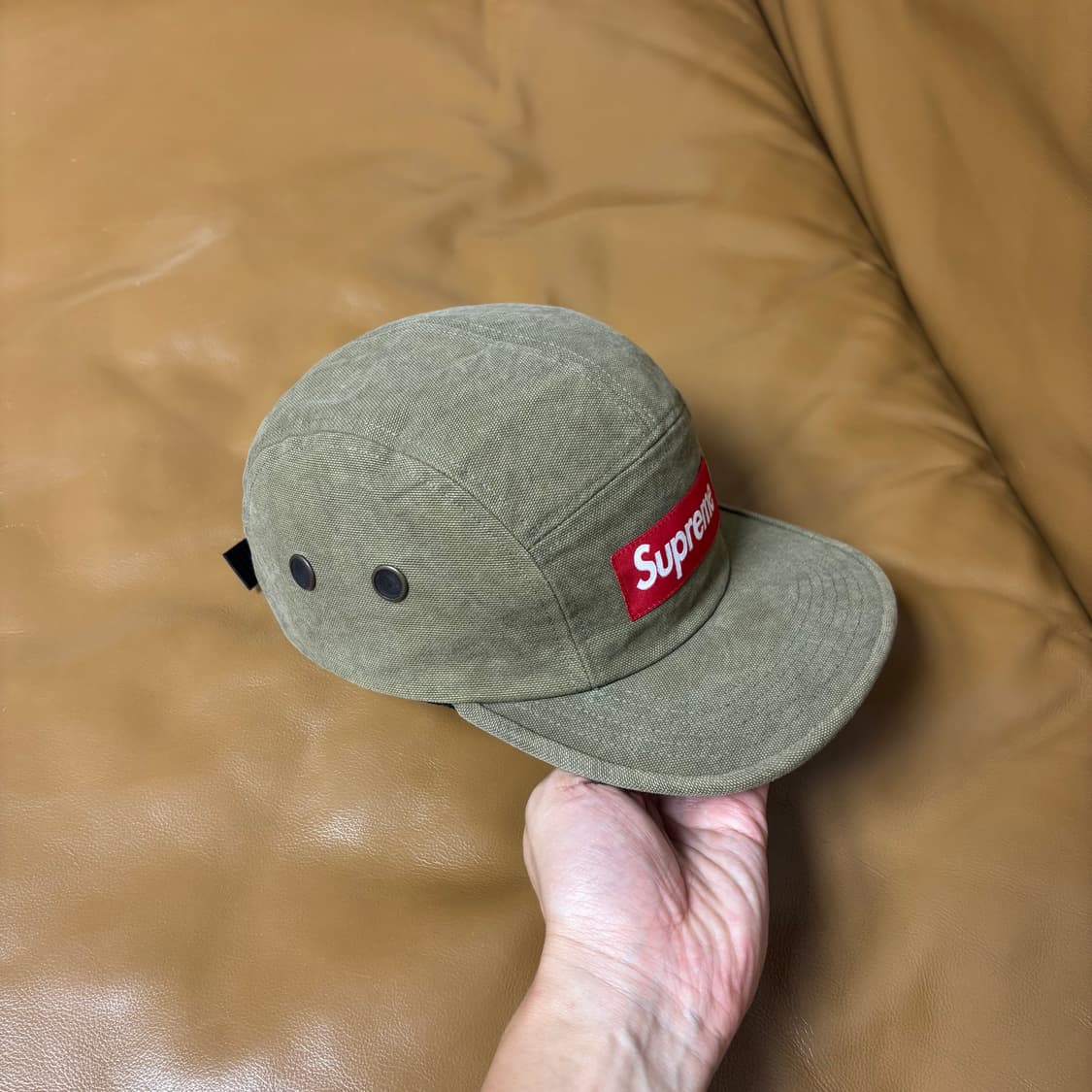 Supreme 슈프림 스톤 워시드 올리브 카키 캠프캡 모자 상품이미지3