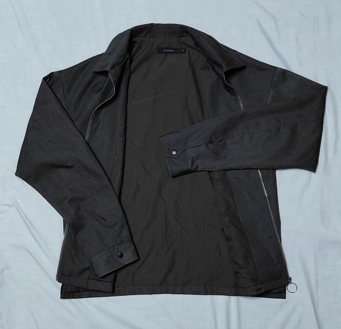 [M] 레이지블루(RAGEBLUE) 링지퍼 블루종 자켓 (차콜) 상품이미지5