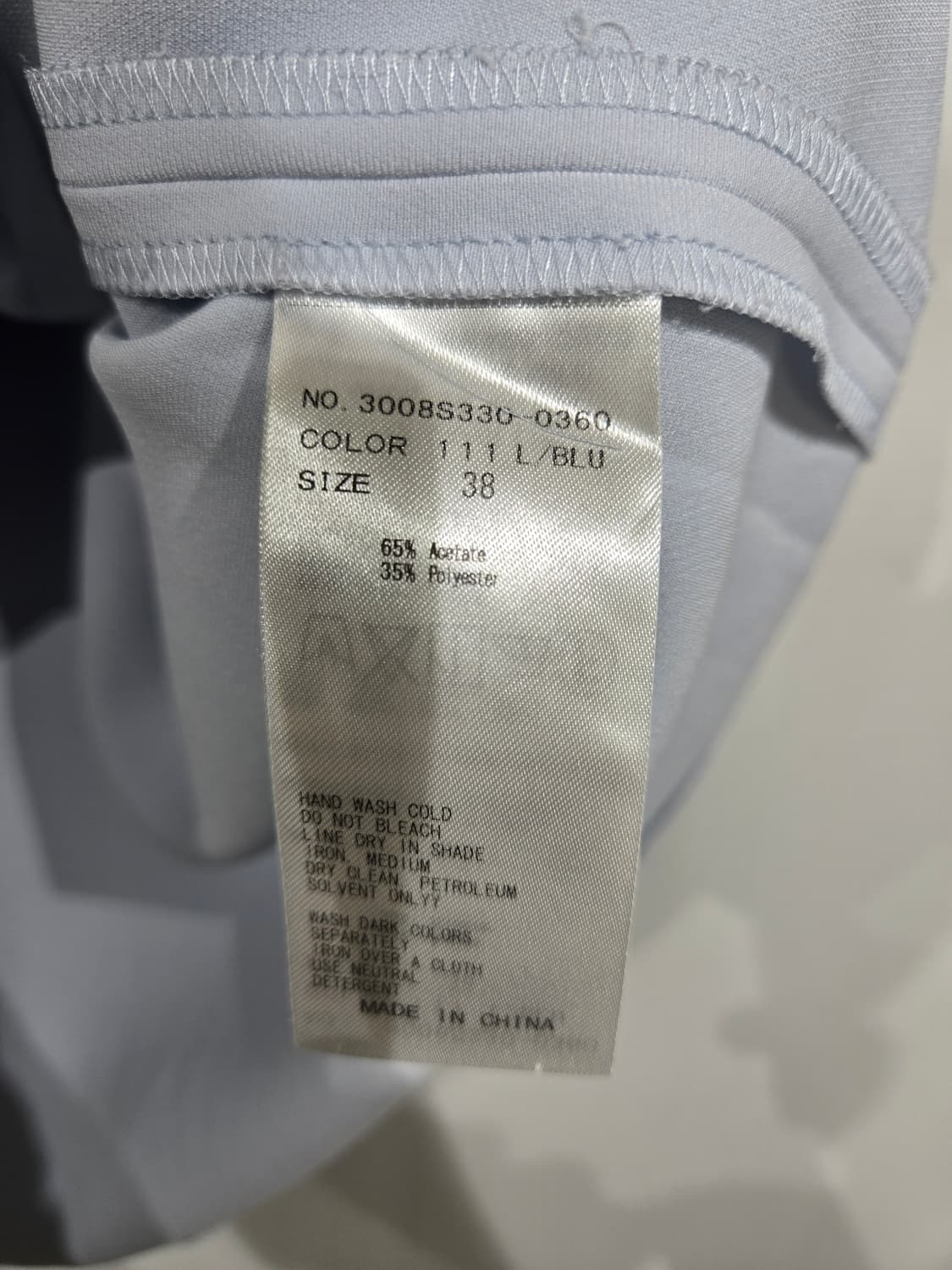 엔폴드 언발란스 랩 스타일 블라우스 하늘색 상품이미지6