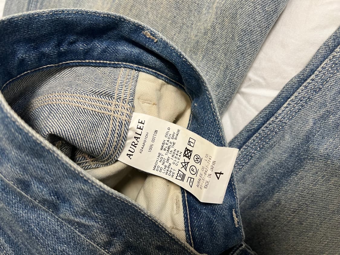 (새상품) 오라리 24AW 셀비지 페이디드 페인터 팬츠 4사이즈 상품이미지5