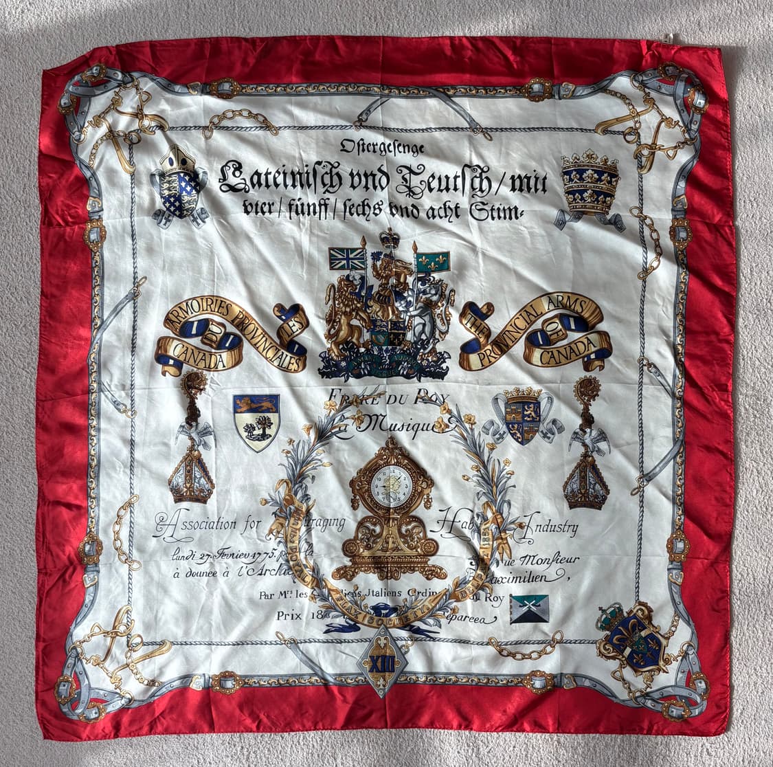 캐나다 헤럴딕 문양 빈티지 스카프 상품이미지1