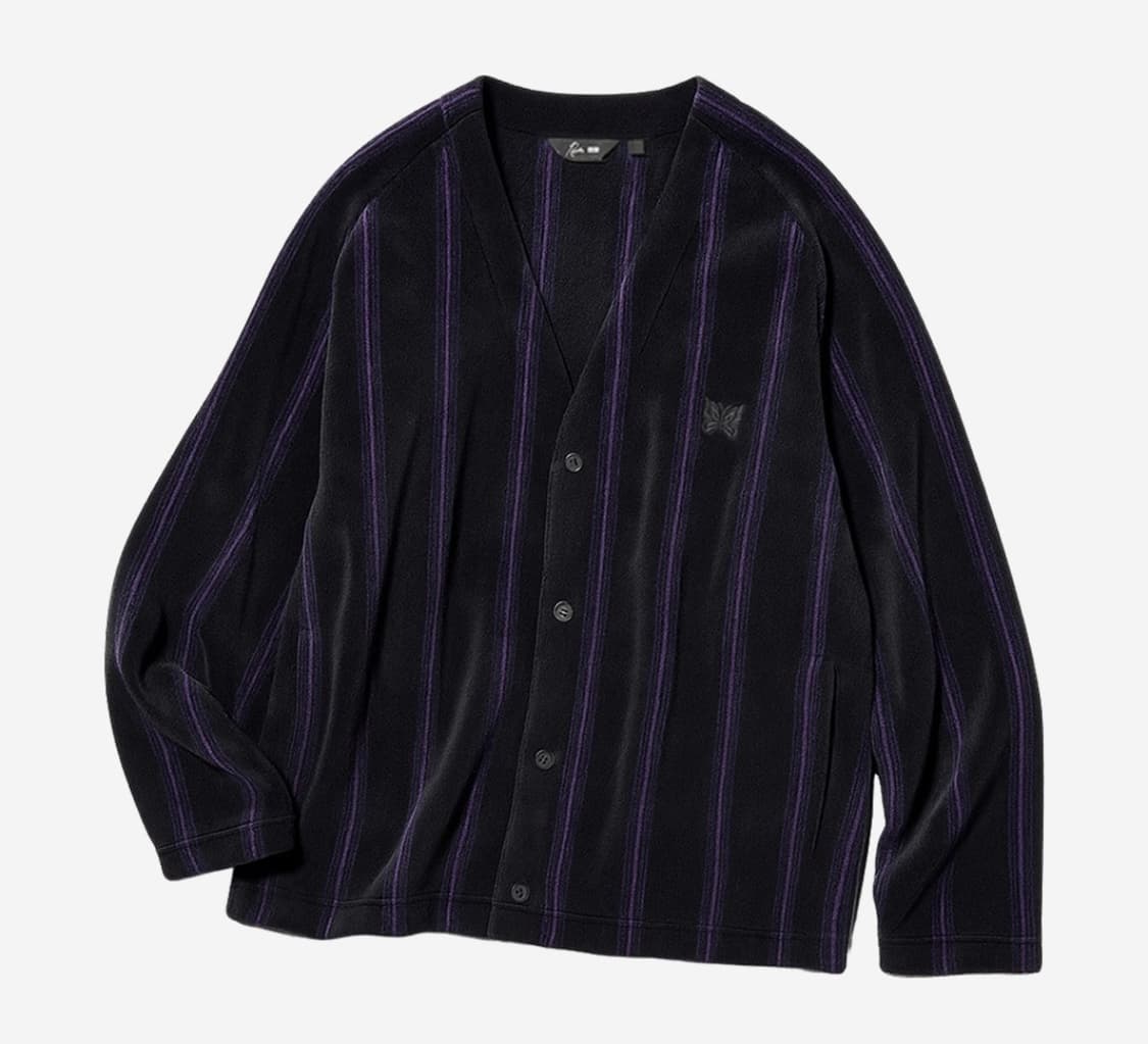 XL) 유니클로 x 니들스 플리스 오버사이즈 가디건 블랙 상품이미지1