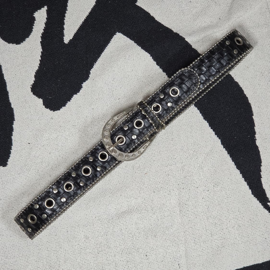 빈티지 펑크 락시크 스터드 에코레더 벨트 상품이미지1