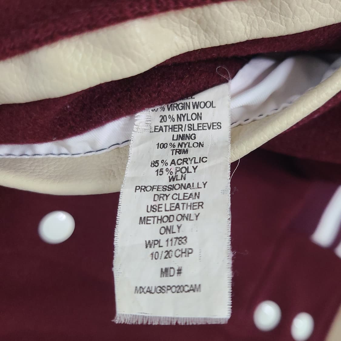 (95~100) HOLLOWAY 할로웨이 바시티 가죽 자켓 점퍼 상품이미지9