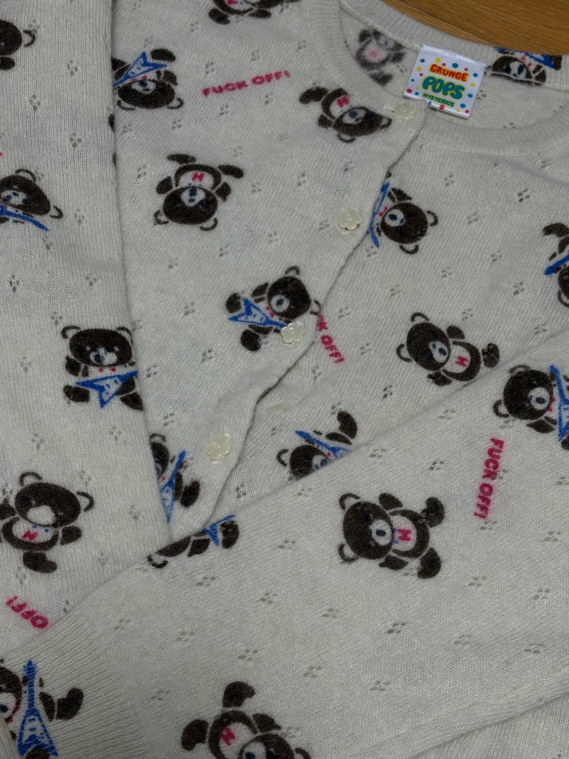 히스테릭 글래머 곰돌이 가디건 상품이미지1