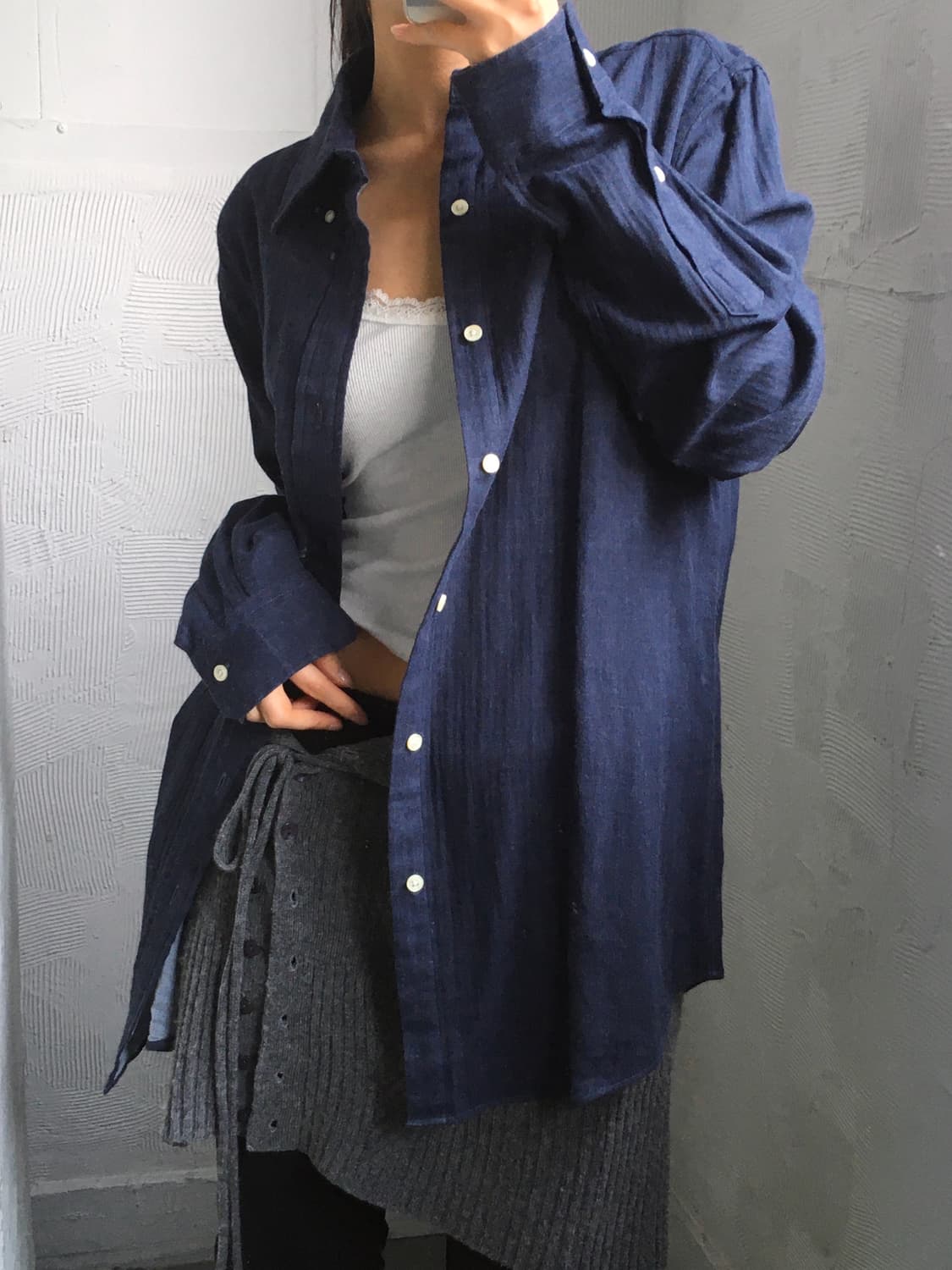 Polo 폴로 랄프로렌 신형 딥네이비 솔리드 셔츠 상품이미지3