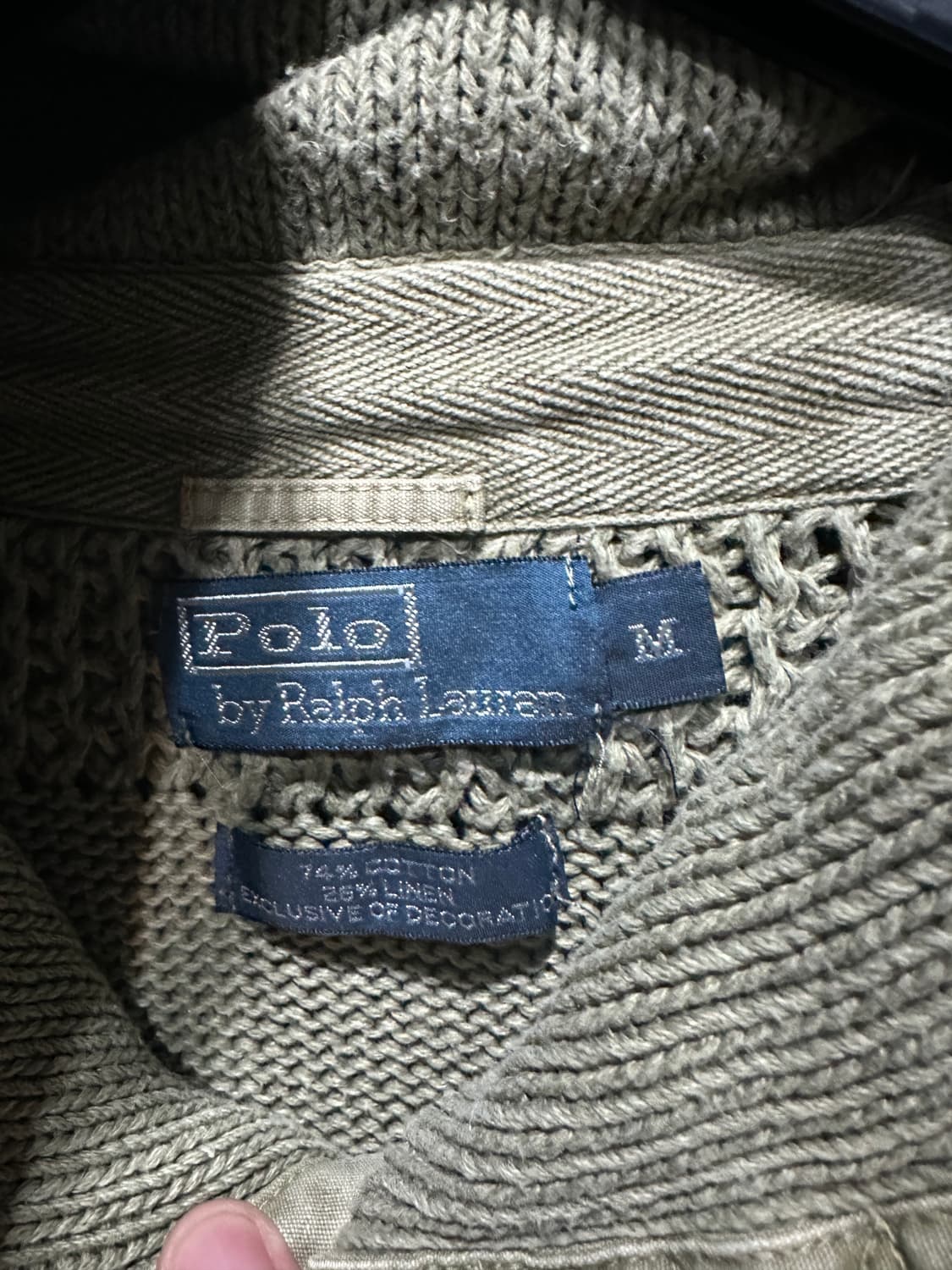 폴로 밀리터리 숄카라 니트M 상품이미지4