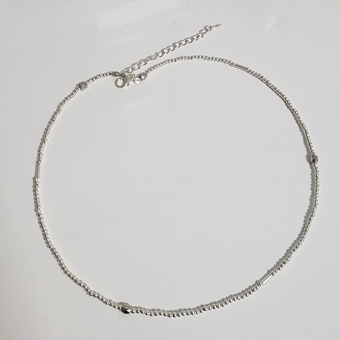 데일리 실버 비즈 목걸이 상품이미지3