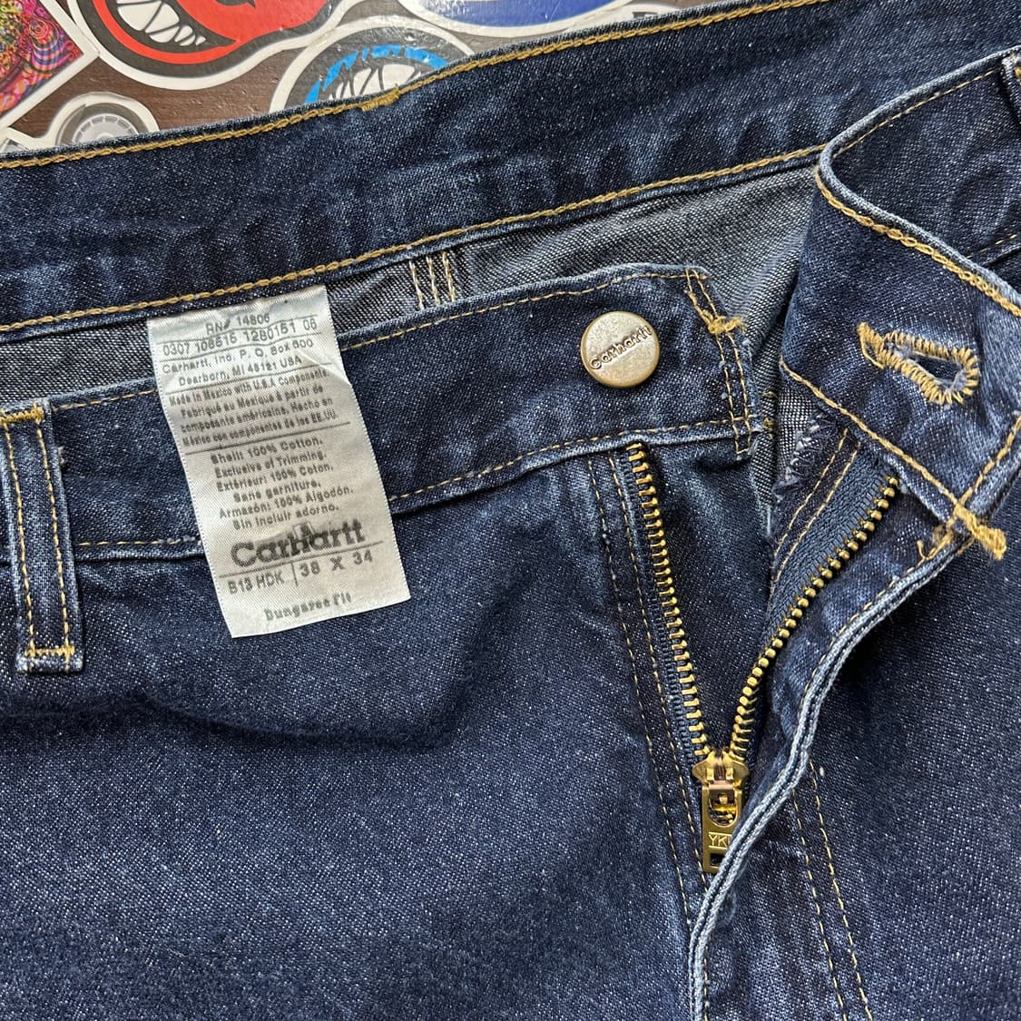 칼하트 데님 카펜터 팬츠 B13-HDK 38 상품이미지6