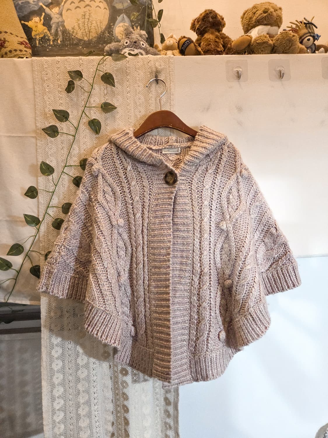 earth music 원버튼 케이프 가디건 상품이미지1