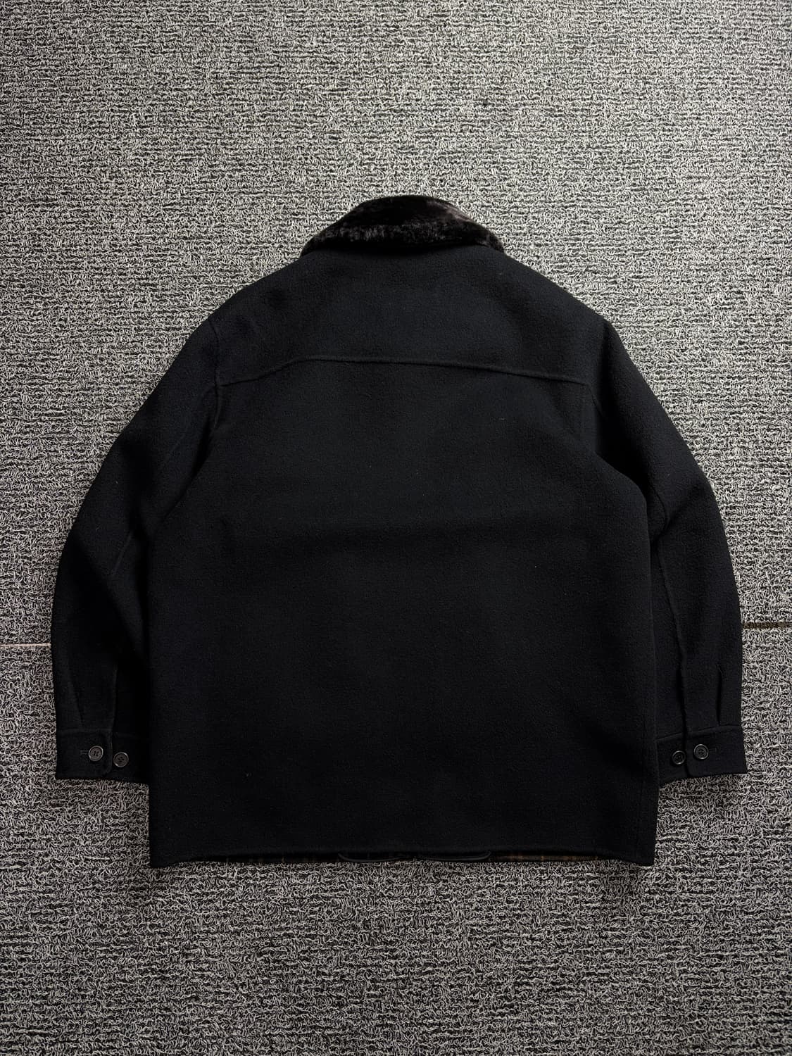 90s 입생로랑 아카이브 자수로고 미니멀 울 해링턴 자켓 1639 상품이미지5