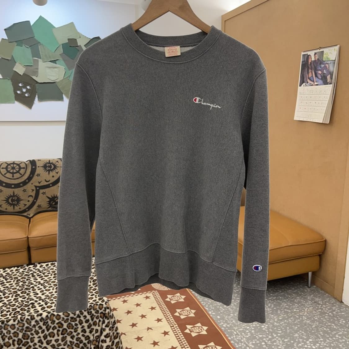 챔피온 리버스위브 웜업 빈티지 캐주얼 기모 맨투맨 M C09114 상품이미지3